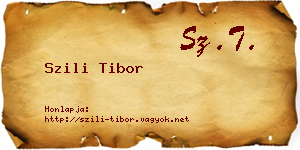 Szili Tibor névjegykártya